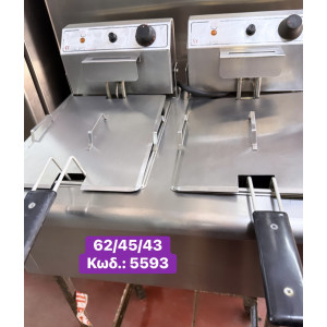 Μεταχειρισμένη διπλή ηλεκτρική μονοφασική φριτέζα Τζελπεπης‼️