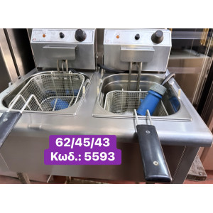 Μεταχειρισμένη διπλή ηλεκτρική μονοφασική φριτέζα Τζελπεπης‼️