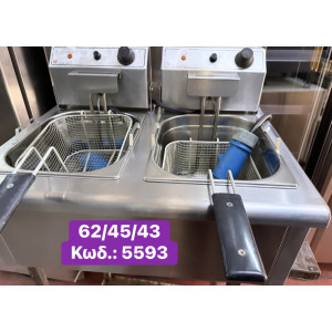 Μεταχειρισμένη διπλή ηλεκτρική μονοφασική φριτέζα Τζελπεπης‼️