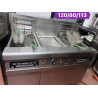 Μεταχειρισμένη διπλή φριτέζα ρεύματος Frymaster, με σταθμό πατάτας στη μέση  και φίλτρο λαδιού‼️
